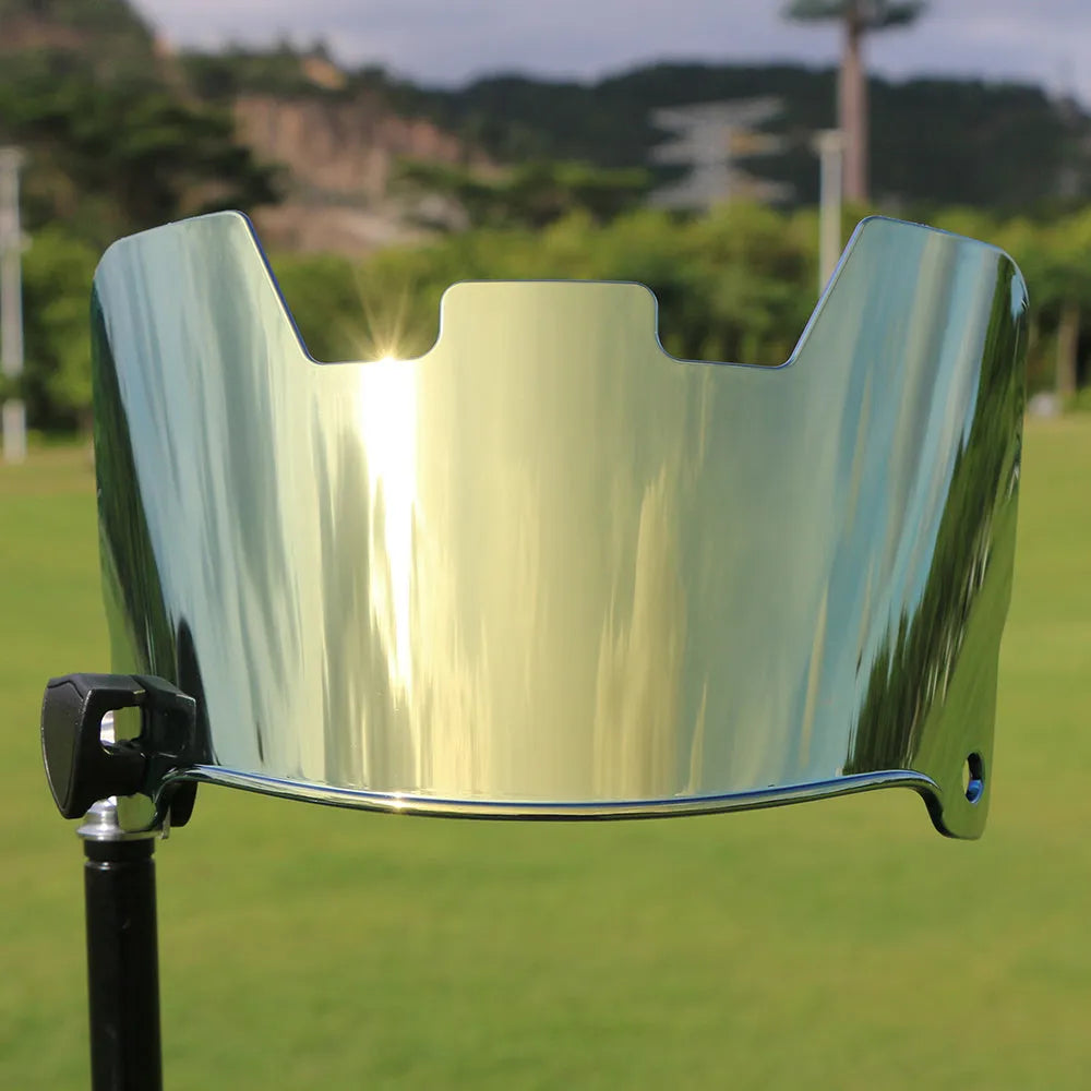 High-strength protective goggles designed for easy installation on an American style rugby helmet, shown in one of 24 available colours.