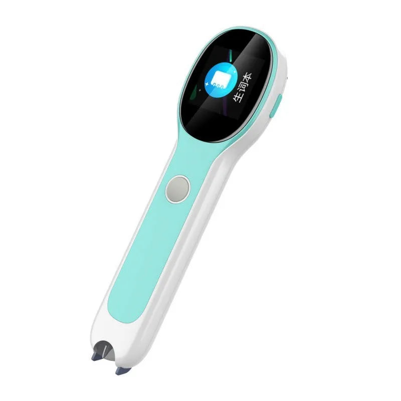 White universal reading pen with USB cable for language learning and translation