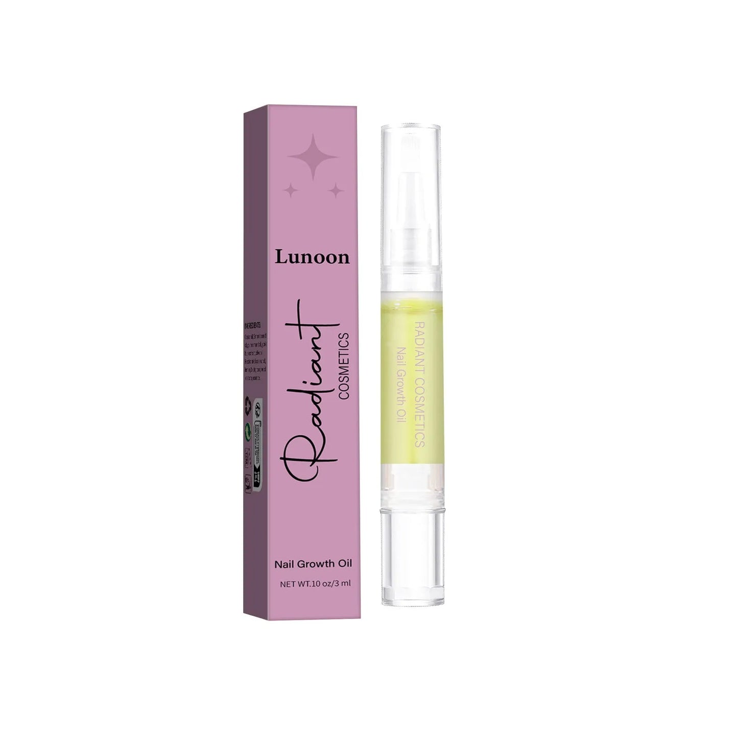 3ml nail growth treatment oil bottle for wash-free nail care application