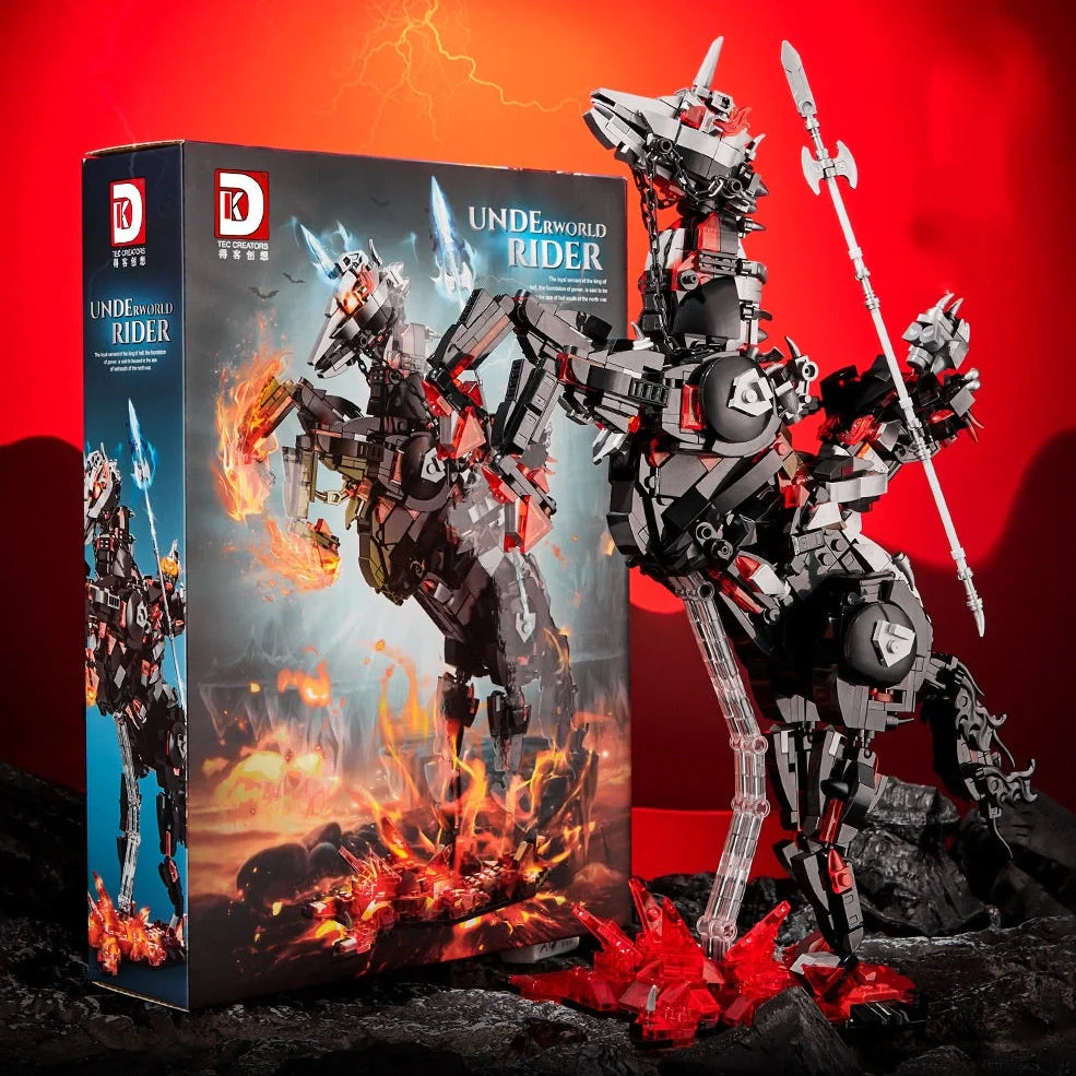 7033 Regional War Riding Horse building blocks set with swing action features for 7-14 year olds