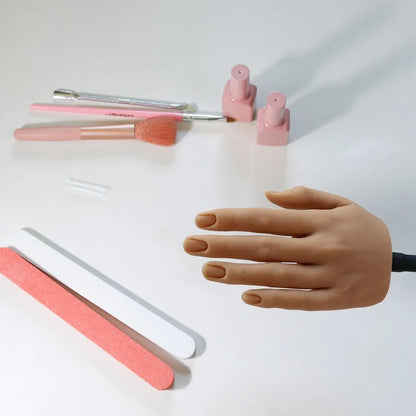 Silicone nail art practice fake hand model for manicure training in various colours