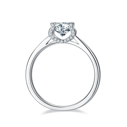 Star Guardian 1-carat moissanite wedding ring set in S925 silver with platinum plating, sizes 5-9, gift box and GRA certificate