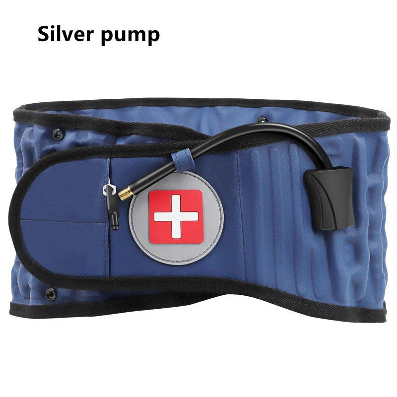 Inflatable Lumbar Traction Belt designed for back pain relief, featuring an adjustable inflation system and durable construction for personalized support and comfort.