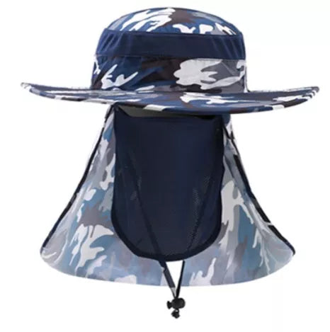 Fisherman's hat with full sun, water, and UV protection in various colors