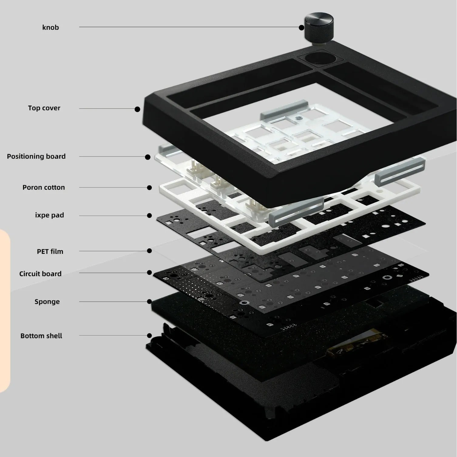 Wireless mechanical numeric keyboard in black or white with Bluetooth connectivity