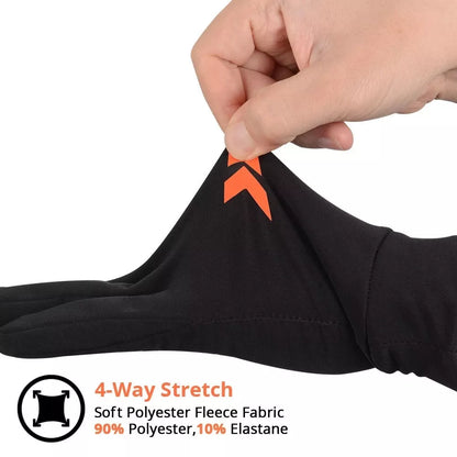 Winter fishing gloves with touch screen capability and anti-slip palm