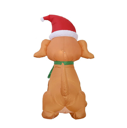 Festive 6-foot Inflatable Christmas Bear with LED Lights, a whimsical holiday decoration for indoor or outdoor use
