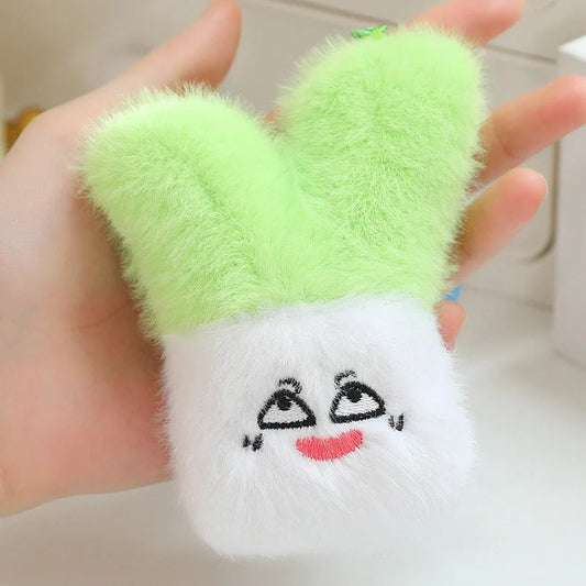 Creative Mink Fruit Pendant Plush Toy in avocado colour, 9cm height with soft pp cotton filling