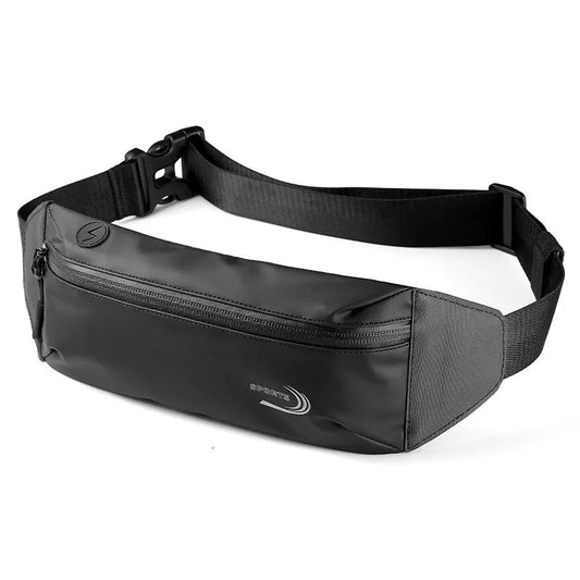 Men's solid colour waterproof waist bag in Derm Oxford polyester, 45cm by 10cm by 3cm dimensions