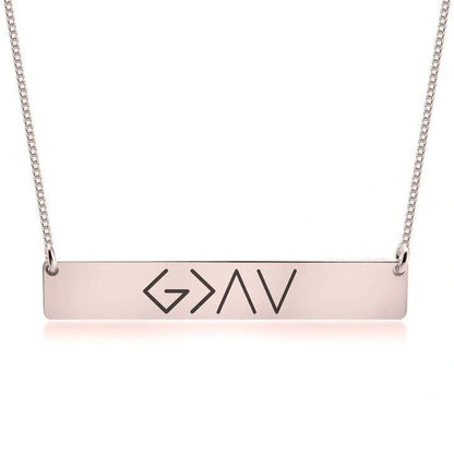 Women's gold and rose gold horizontal bar pendant necklace with adjustable chain