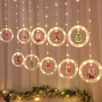 Window Decoration LED String Lights with warm white glow and USB power supply