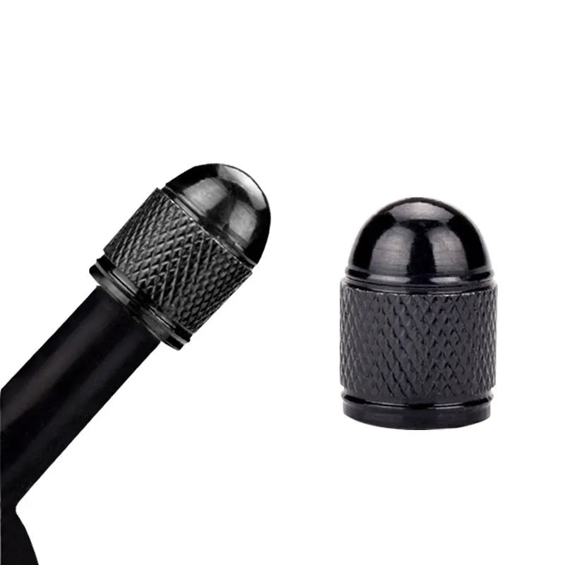 Aluminium mountain bike tyre valve cap with decorative beads and chain design