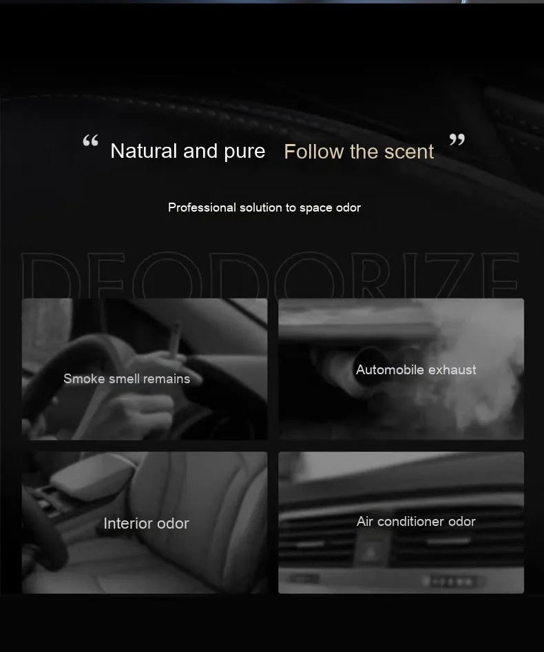 Car aromatherapy solar decoration perfume 10-20ml in four fragrances: Classic Gulong, Fragrant Gardenia, Fresh Ocean, Sweet Osmanthus