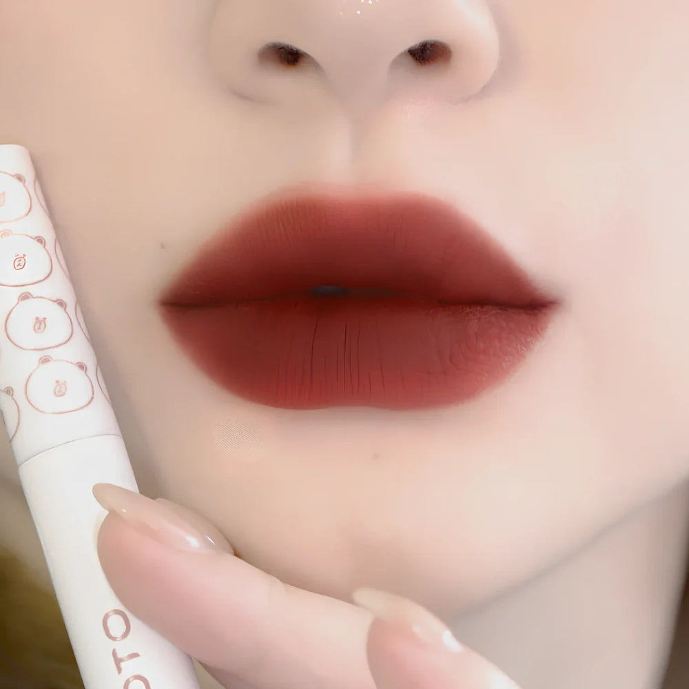 ROTO Matte Air Bear Lip Mud lip lacquer tube with applicator, non-transfer formula