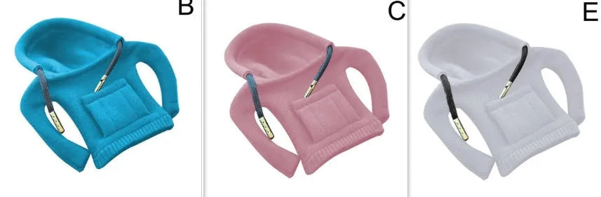 Gear shift knob hoodie cover in cloth material, universal 13x8cm size for manual or automatic cars