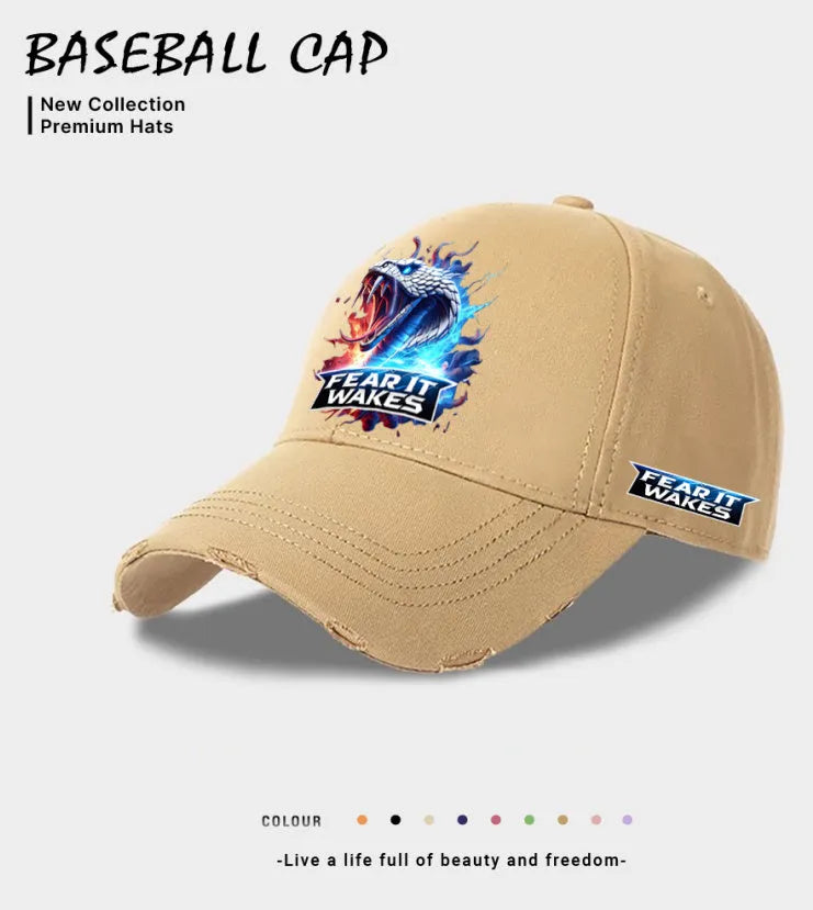 Men's polyester baseball cap in beige colour with European and American casual styling