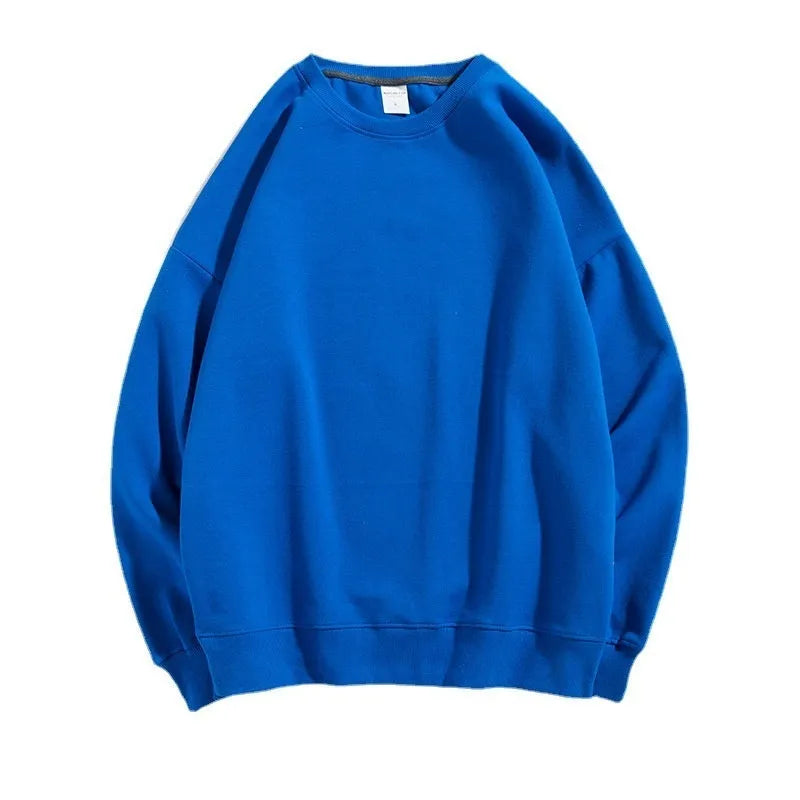 Cotton off-shoulder sweater in loose fit with long sleeves and round neck, available in multiple colours