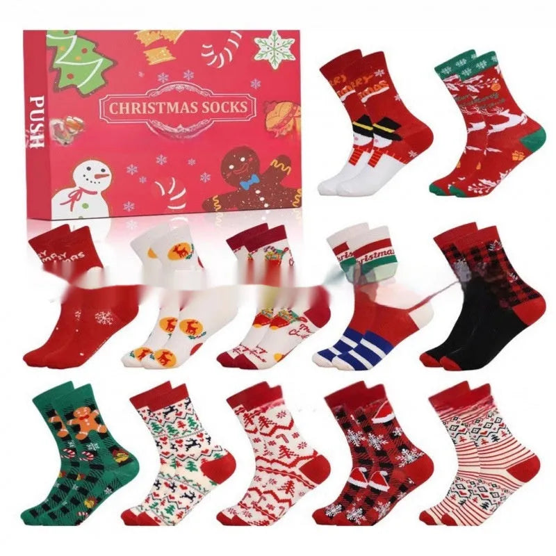 Mini resin Christmas sock decoration from blind box, showing detailed knitted texture and festive colours