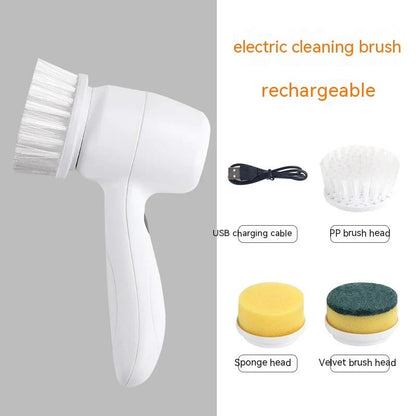 Cordless Electric Spin Cleaning Brush with 4 Interchangeable Brush Heads for Powerful Scrubbing of Tiles, Countertops, and More