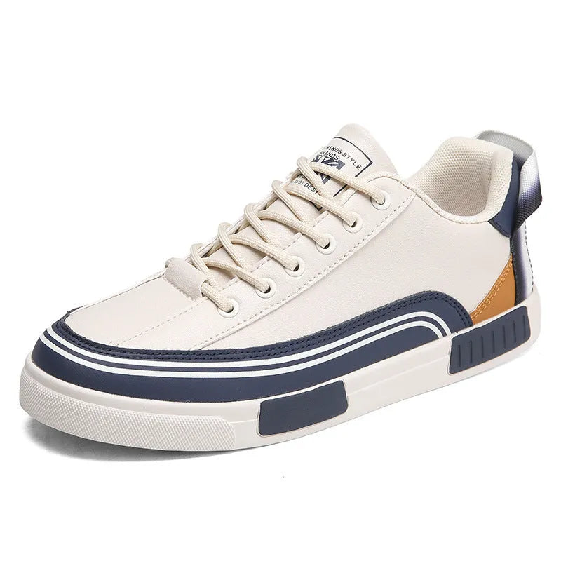 Men's casual canvas shoes with mesh ventilation panels in beige, white and green colour options