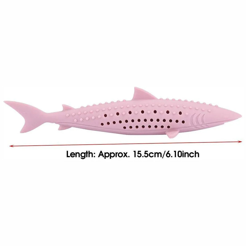 Interactive Cat Toy with Refillable Catnip: Fish-Shaped Silicone Chew Toy for Dental Cleaning and Play, Measuring 15.5cm Long and 300g Weight