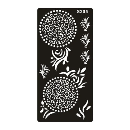 Geometric hollow design temporary tattoo sticker in Southeast Asian style on water transfer paper