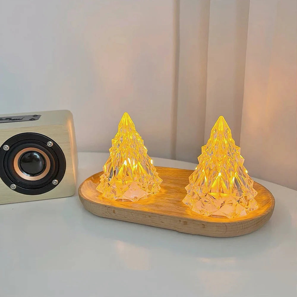Iceberg-shaped LED night light with crystal construction and 7 colour options measuring 15cm height