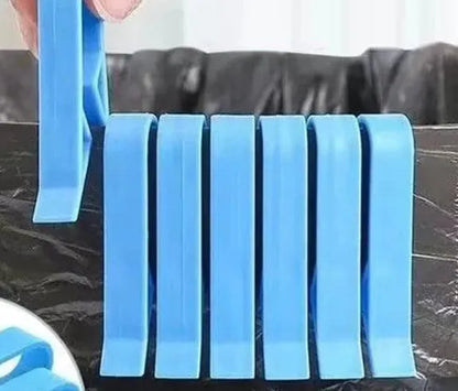 PP plastic non-slip garbage bag fixing clip for securing bin liners.