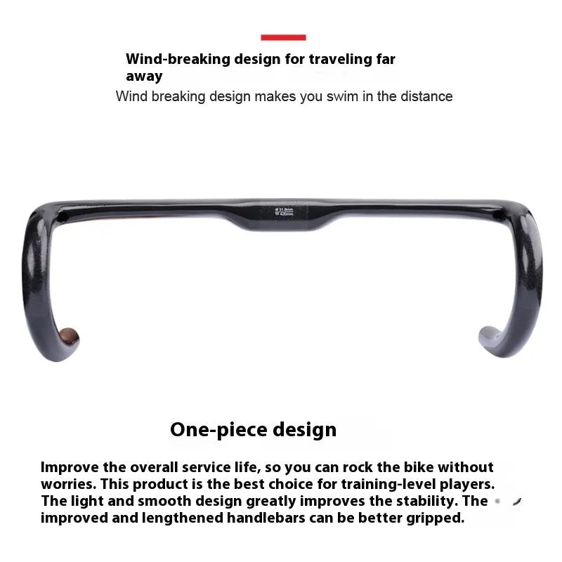 Carbon fibre road bike drop handlebar in black grey silver with width options 400mm 420mm 440mm