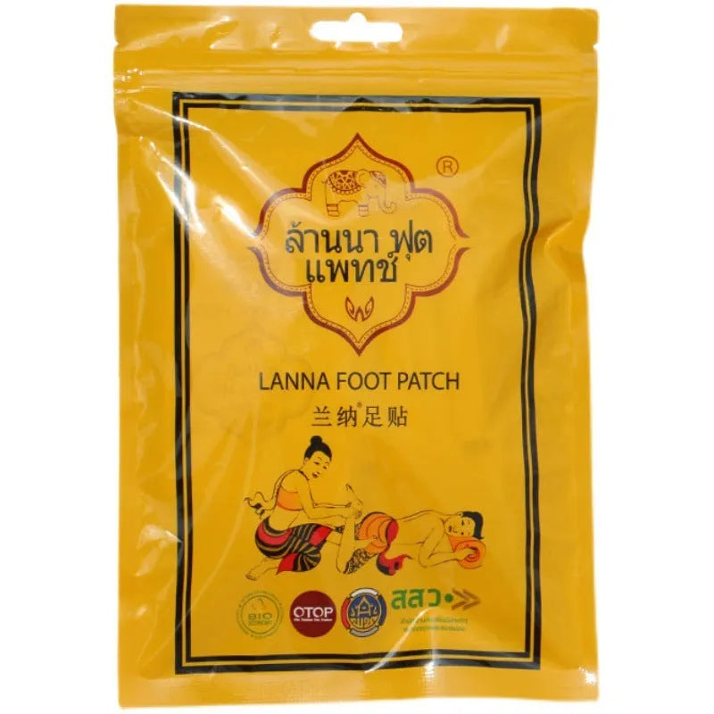 Pack of 10 relieving fatigue foot patches with three-year shelf life