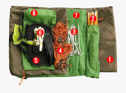 Waterproof hanging tree tent with mosquito net and aluminum poles for camping