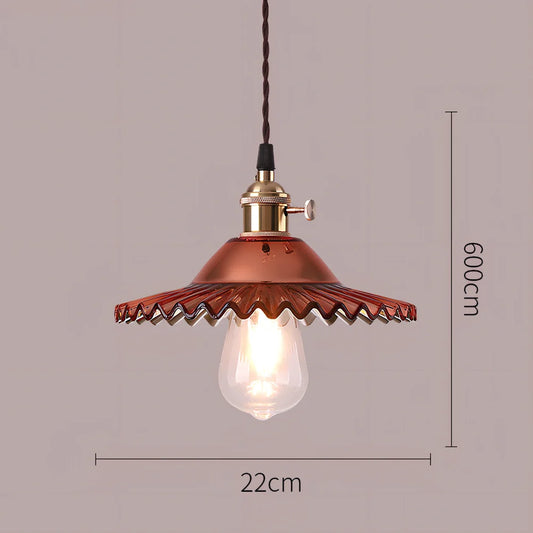 Nordic glass chandelier with copper body and adjustable 1.2m height in multiple colour options