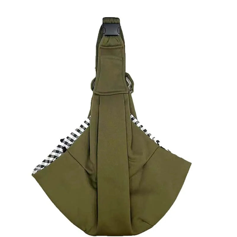 Soft brown adjustable shoulder strap dog carrier bag for small pets