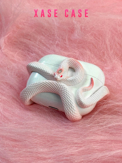 Creepy snake-themed silicone case for AirPods Pro with detailed design for Halloween and everyday style