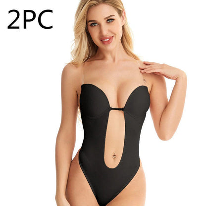 Seamless one-piece tube top bra in black, skin color, and white for ultimate comfort and style