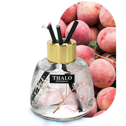 Glass car perfume ornament bottle with loose incense in six scent options for vehicle decoration