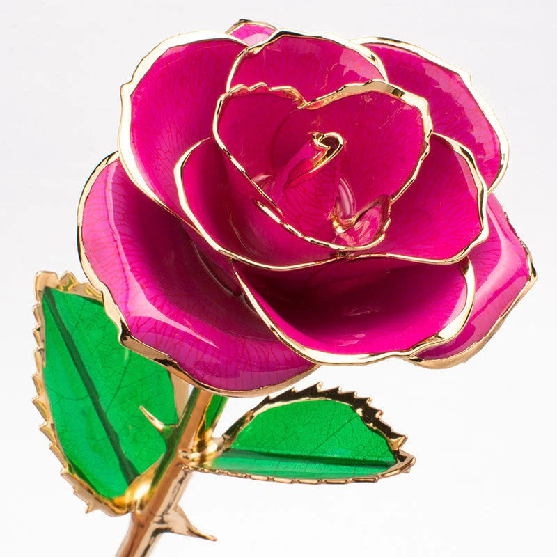 24K gold-plated rose in elegant gift box, perfect for Valentine's Day