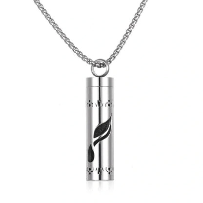 Titanium steel aromatherapy pendant with essential oil diffuser in various color options