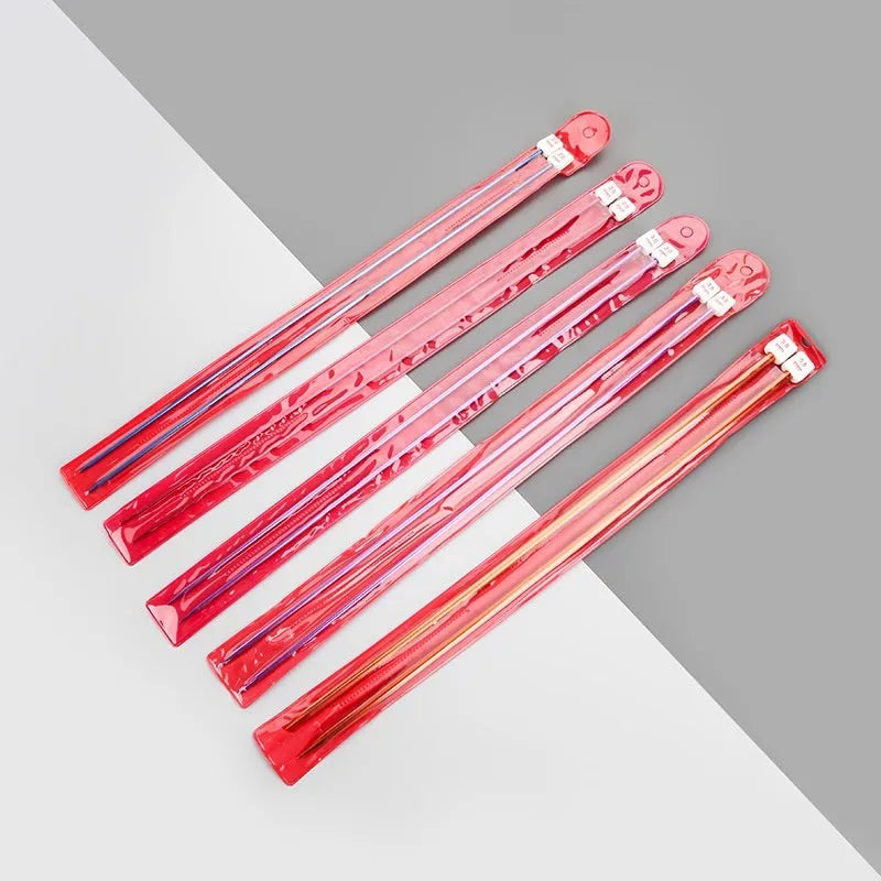 Lengthened crochet hook set with protective caps in 14 sizes from 2.0mm to 10.0mm for knitting