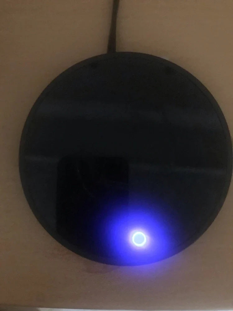 Black electric cup warmer with digital display showing temperature, 115mm diameter, 20mm thickness