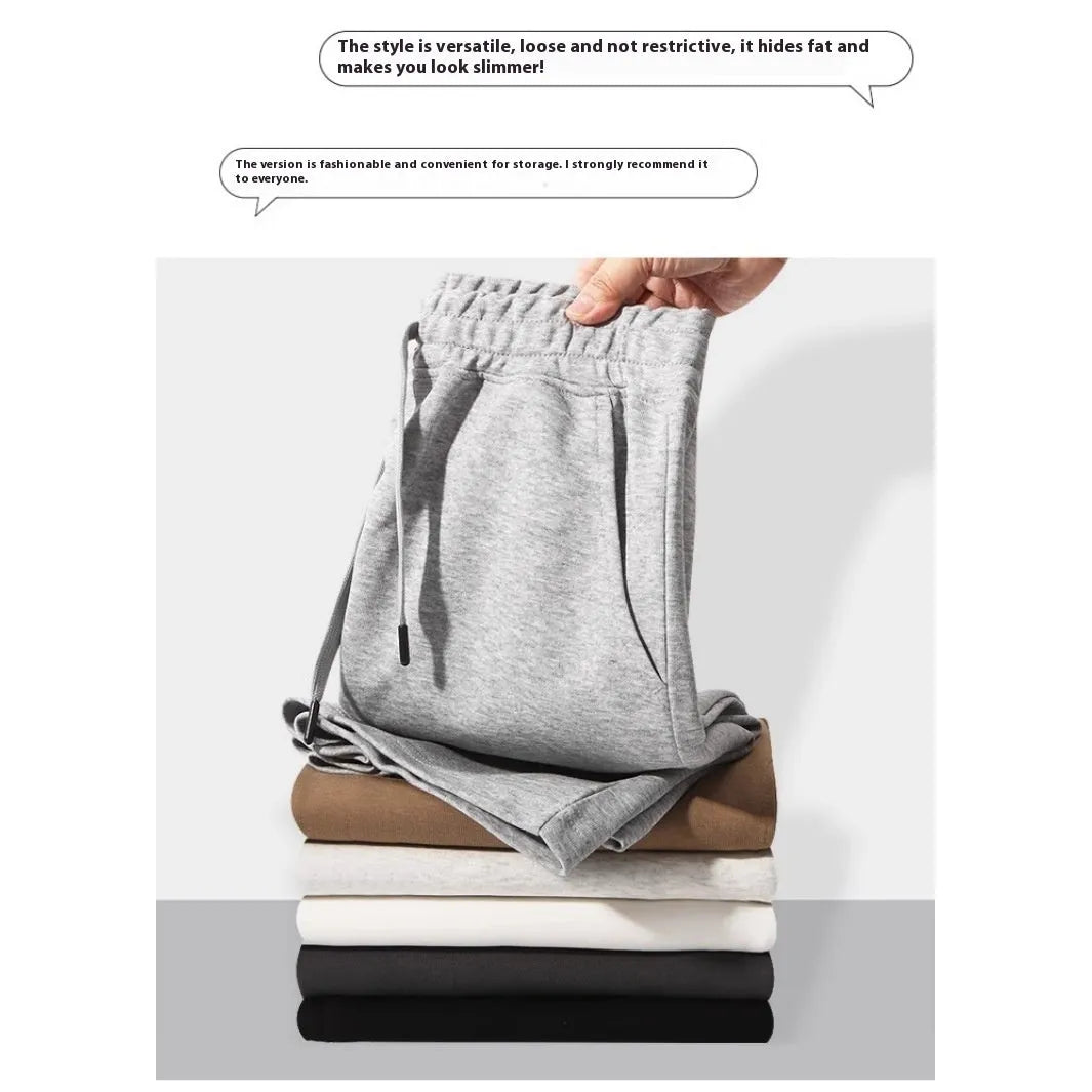 Men's straight-leg cotton casual shorts in light grey on a plain background.