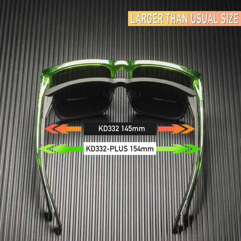 Polarised square outdoor sunglasses in TAC lenses and PC frame for sun protection, driving, and fishing, featuring a wide colour selection of 12 shades including PLUS-C1 to PLUS-C12, and available without a packing box for immediate use