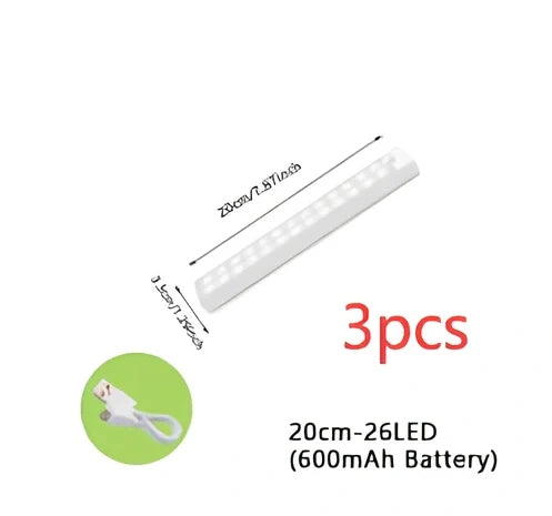 Stainless steel wireless LED motion sensor night light with magnetic wall mounting