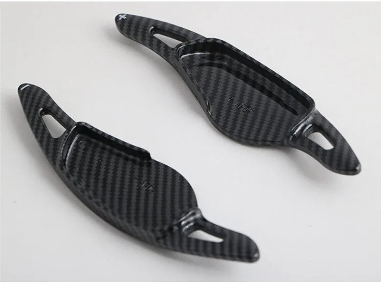 Carbon fibre pattern steering wheel paddle shifter for automotive interior modification