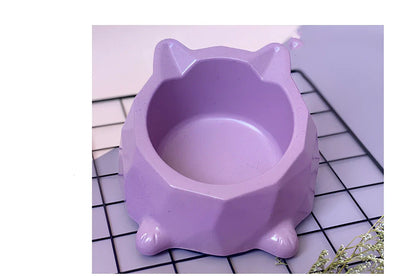 Bamboo fibre cat bowl in morning mist green colour with weighted base