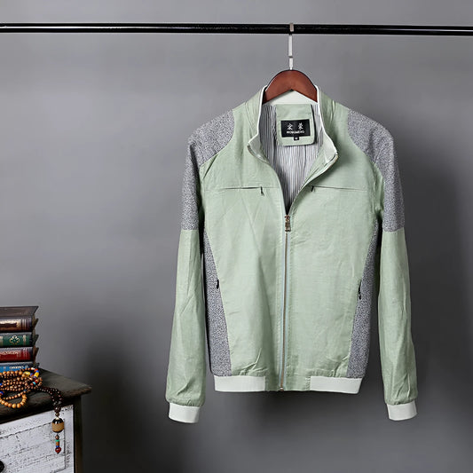 Men's thin cotton linen jacket in regular fit available in sizes M through 6XL