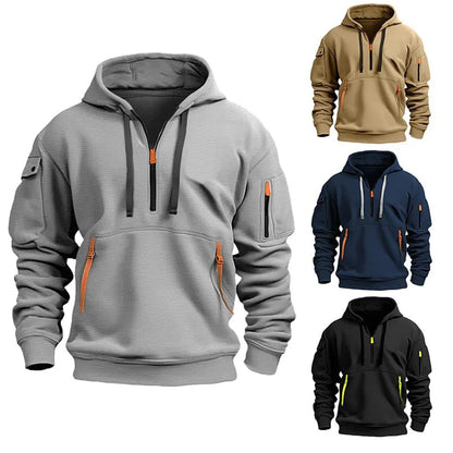 Comfy hooded pullover sweatshirt in various colors and sizes for men and women