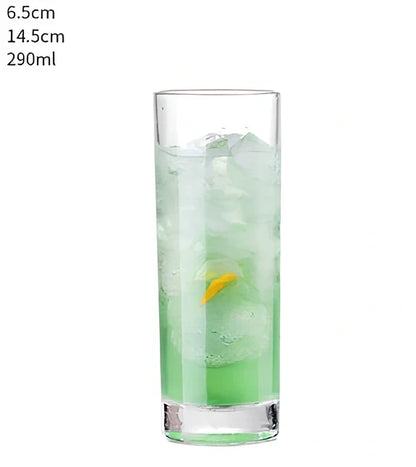 Creative transparent lead-free glass cup with seamless flat base for cocktails, 210ml capacity