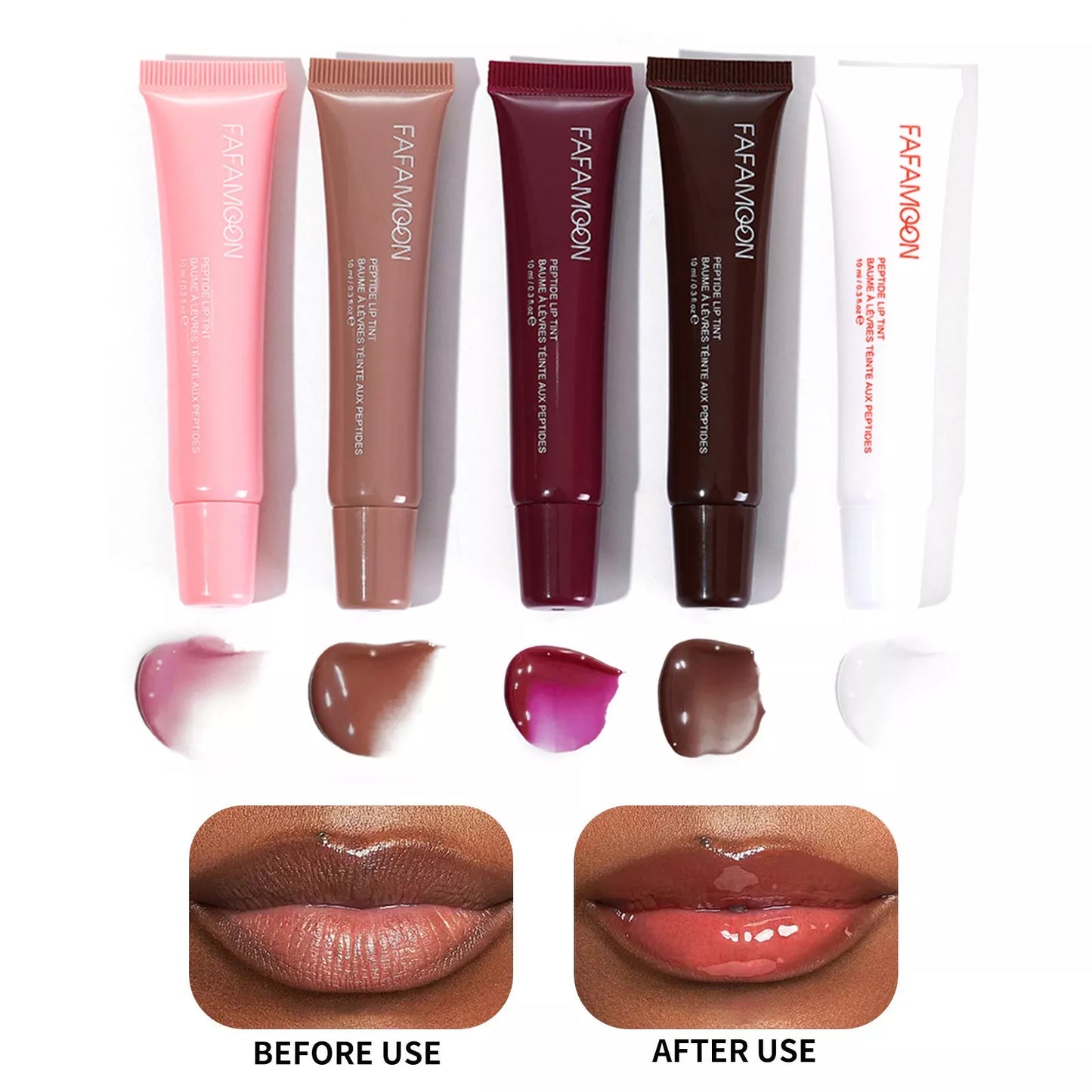 Glossy Lip Glaze in Tea Red - Waterproof, Hydrating Lip Color