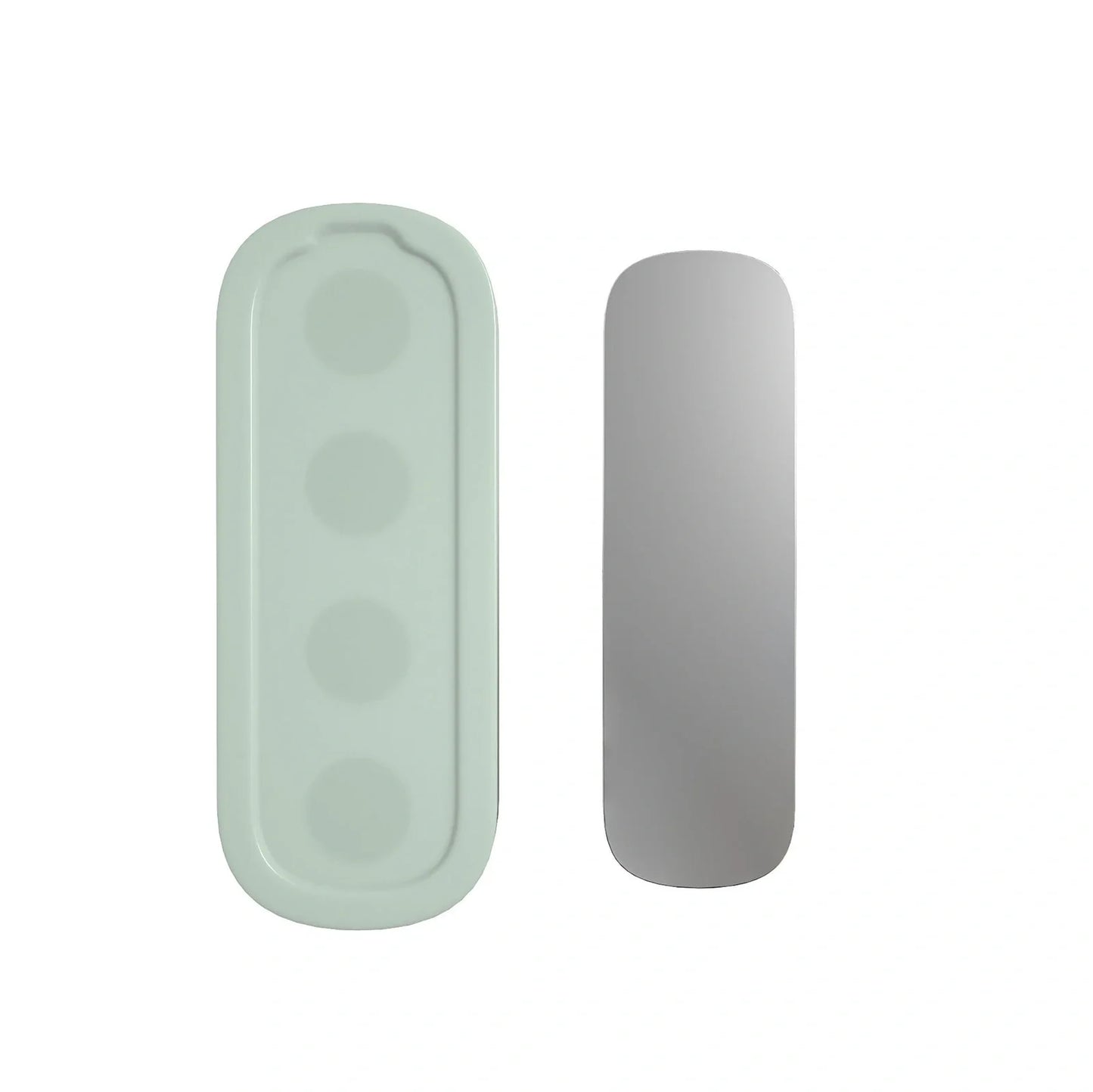 White magnetic socket organiser mounted on wall holding power board with cables organised